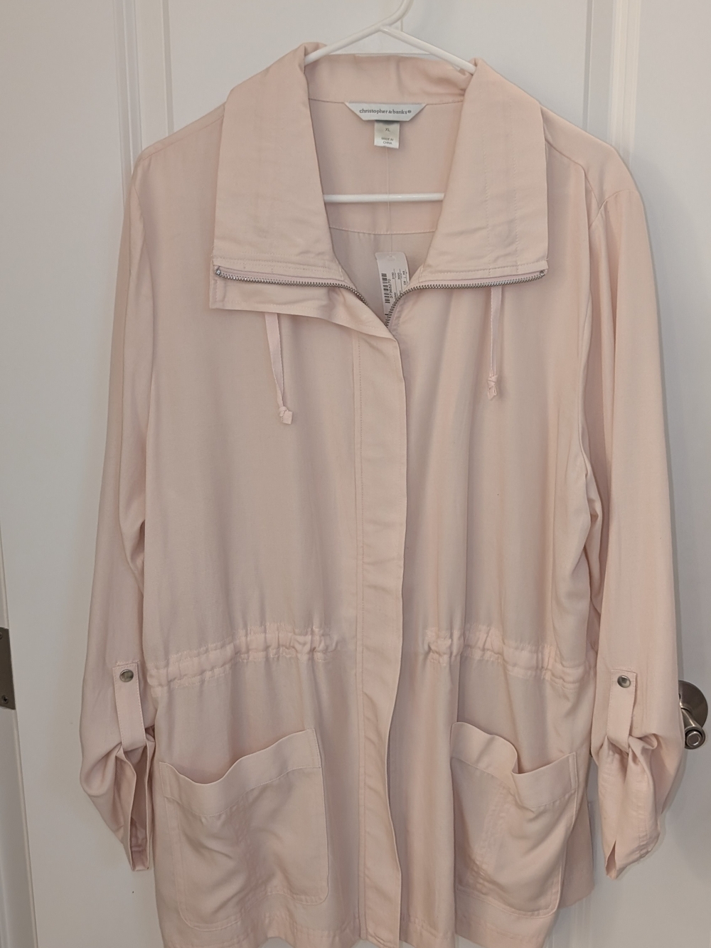 Christopher & Banks Light Blush Utility Jacket